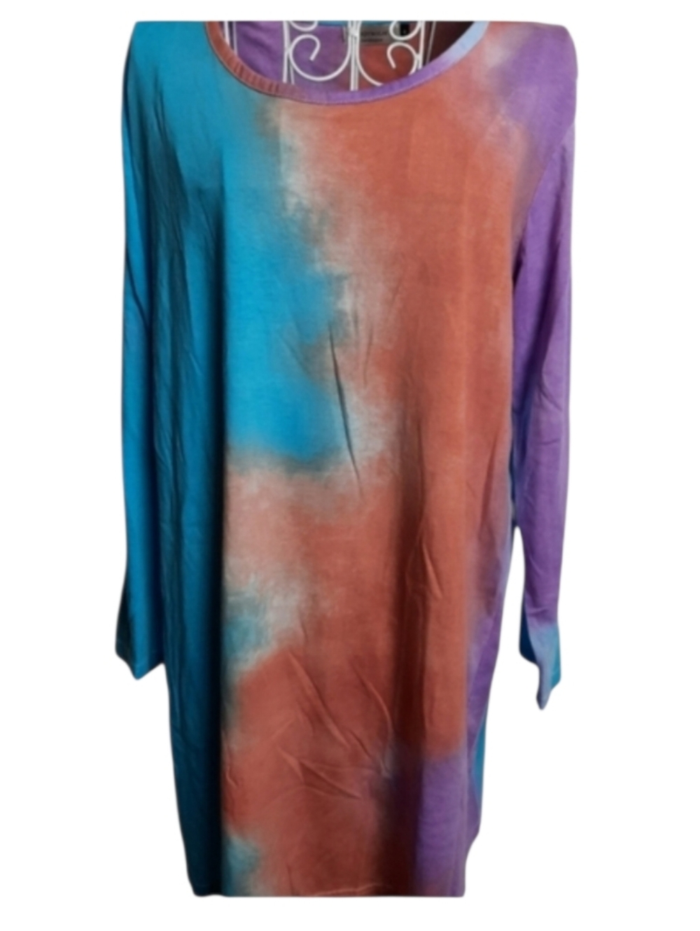 Enjoynight Colorful Long Sleeve Nightgown SZ M